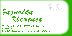 hajnalka klemencz business card